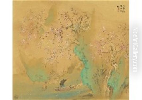 Spring Oil Painting by Kansetsu Hashimoto