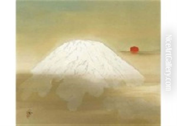 Sacred Mountain Oil Painting by Kansetsu Hashimoto