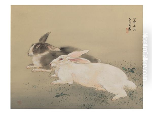 Hares by Kansetsu Hashimoto