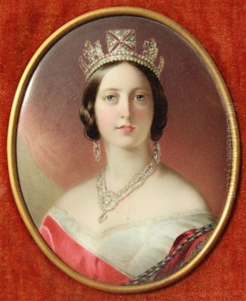 Queen Victoria Oil Painting by John Haslem