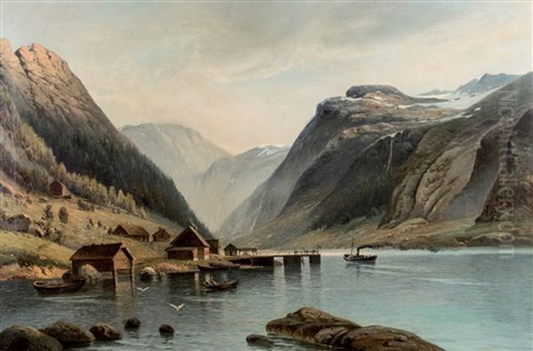 Hardanger Fjord Oil Painting by Siegfried Hass