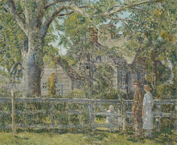 Old Mulford House, East Hampton Oil Painting by Childe Hassam