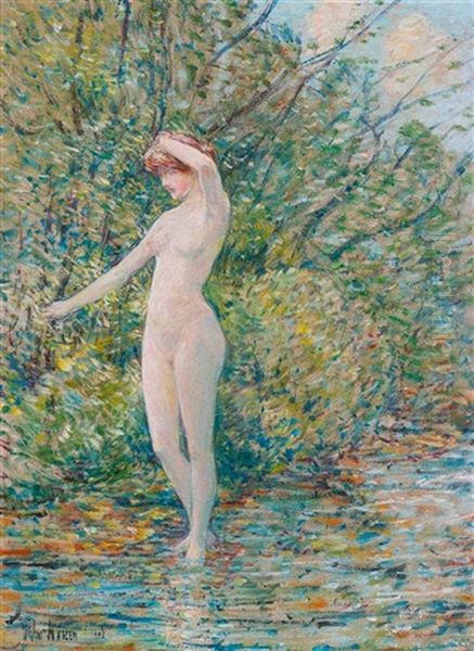 Nude Oil Painting by Childe Hassam