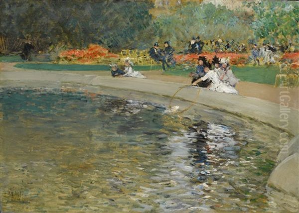 In The Park Oil Painting by Childe Hassam