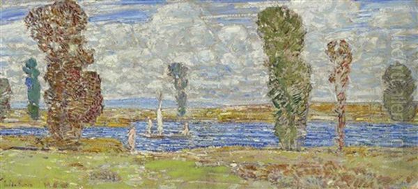 Sunny Day, Long Island Oil Painting by Childe Hassam