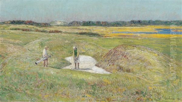 The Trap At The 15th, Maidstone Club, East Hampton Oil Painting by Childe Hassam