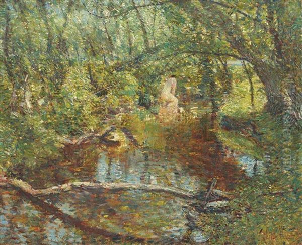 Sunlight Brook Oil Painting by Childe Hassam