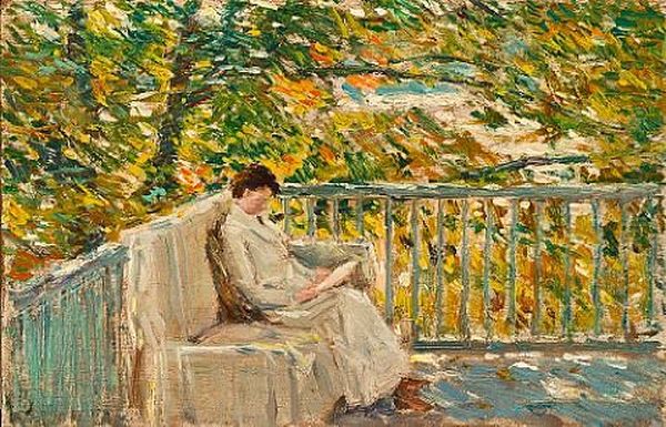 The Balcony Oil Painting by Childe Hassam