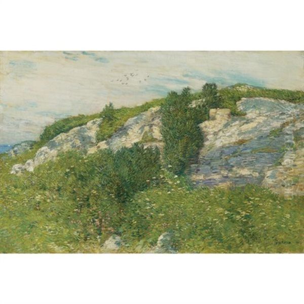 Ledges And Bay, Appledore Oil Painting by Childe Hassam