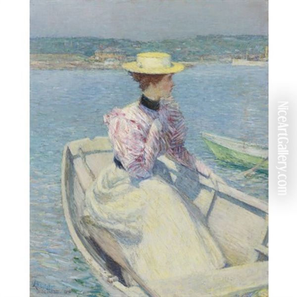 The White Dory, Gloucester Oil Painting by Childe Hassam