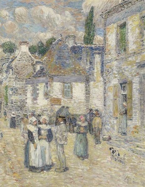 Pont-aven Oil Painting by Childe Hassam