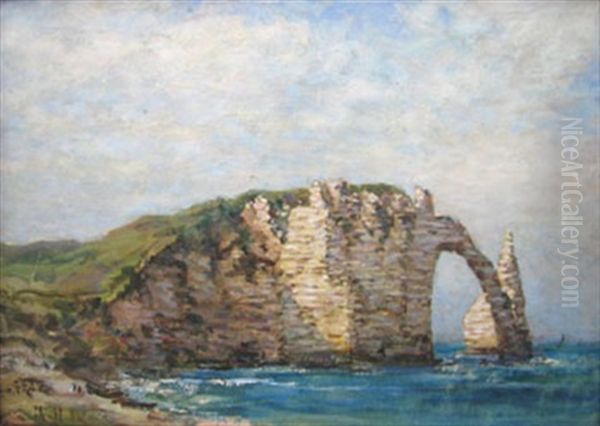 Falaises A Etretat Oil Painting by Childe Hassam