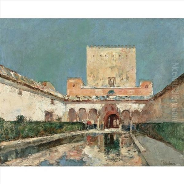 The Alhambra (summer Palace Of The Caliphs, Granada, Spain) Oil Painting by Childe Hassam