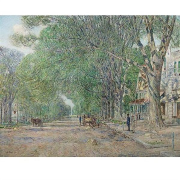 The Easthampton Elms In May Oil Painting by Childe Hassam