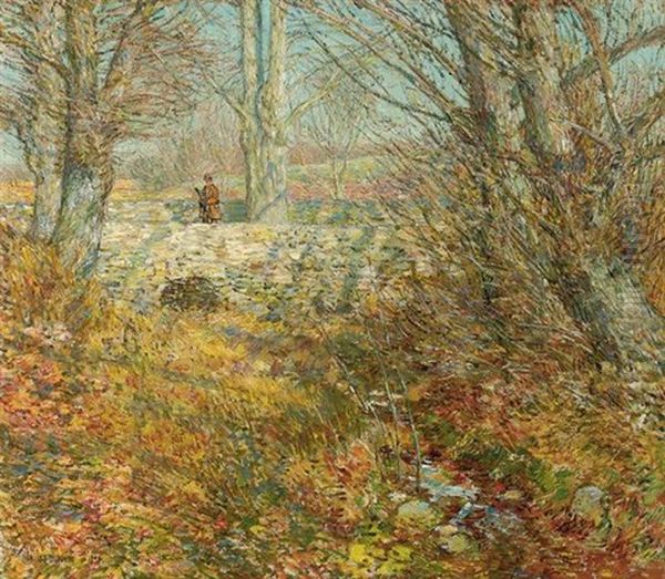 The Stone Bridge, Old Lyme Oil Painting by Childe Hassam