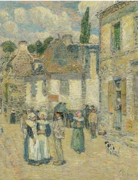 Pont-aven Oil Painting by Childe Hassam