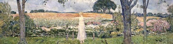 Spring Oil Painting by Childe Hassam