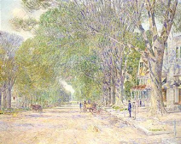 The Easthampton Elms In May Oil Painting by Childe Hassam