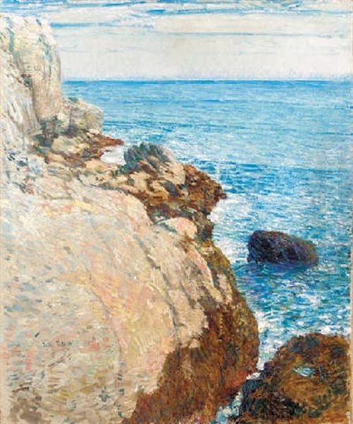 The East Headland, Appledore-isles Of Shoals Oil Painting by Childe Hassam