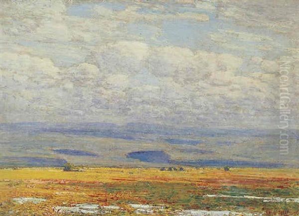 Oregon Landscape Oil Painting by Childe Hassam