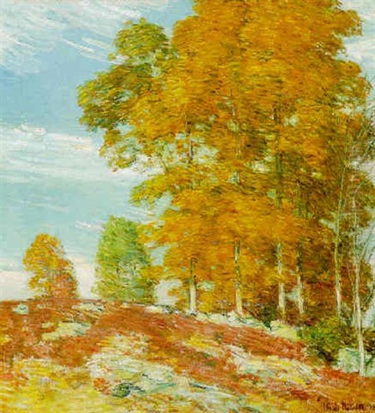 Autumn Hilltop, New England by Childe Hassam