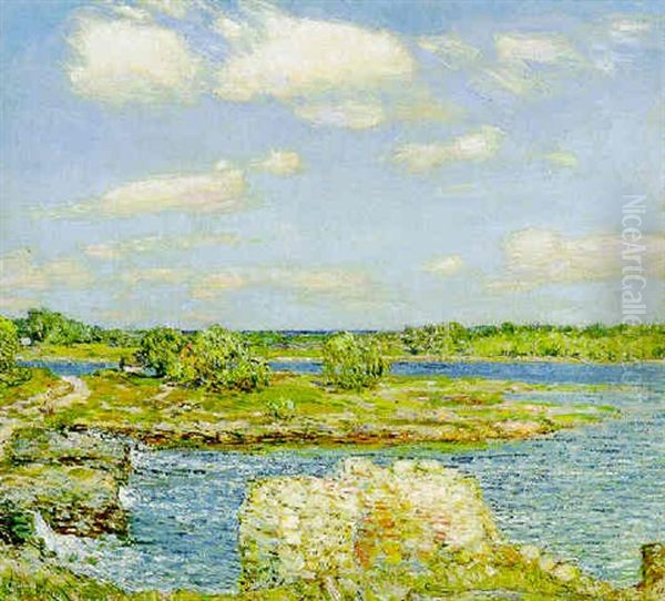 Mill Site And Old Tidal Dam, Cos Cob Oil Painting by Childe Hassam