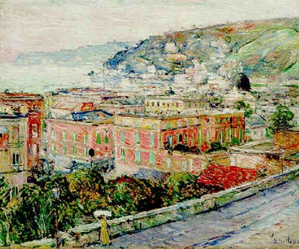 Naples Oil Painting by Childe Hassam