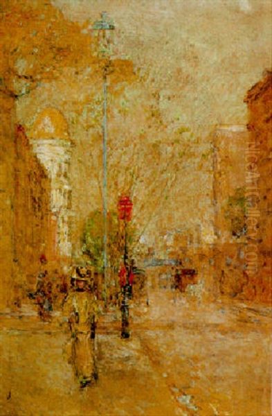 Springtime - West 22nd Street, New York Oil Painting by Childe Hassam