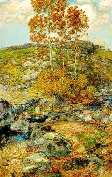 Autumn Gold Oil Painting by Childe Hassam