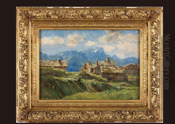 Paysage Montagnes Oil Painting by Armand Auguste Balouzet