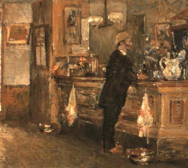 Mcsorley's Bar Oil Painting by Childe Hassam