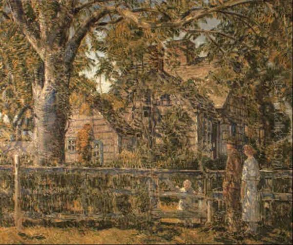 Old Mulford House, Easthampton Oil Painting by Childe Hassam