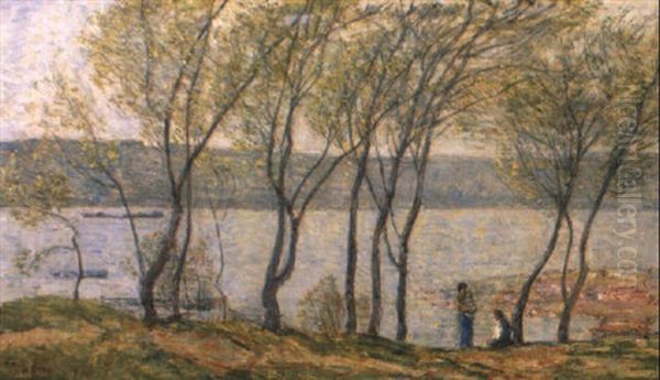 Early Spring Oil Painting by Childe Hassam