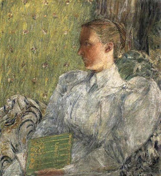 Portrait Of Edith Blaney (mrs. Dwight Blaney) Oil Painting by Childe Hassam