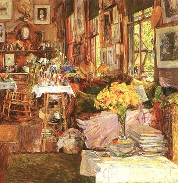 The Room Of Flowers Oil Painting by Childe Hassam