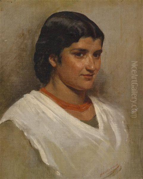 Junge Italienerin Oil Painting by Johann Heinrich Hasselhorst