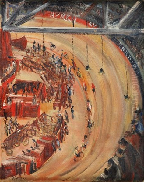 Velodrome A Paris Oil Painting by Irena Hassenberg