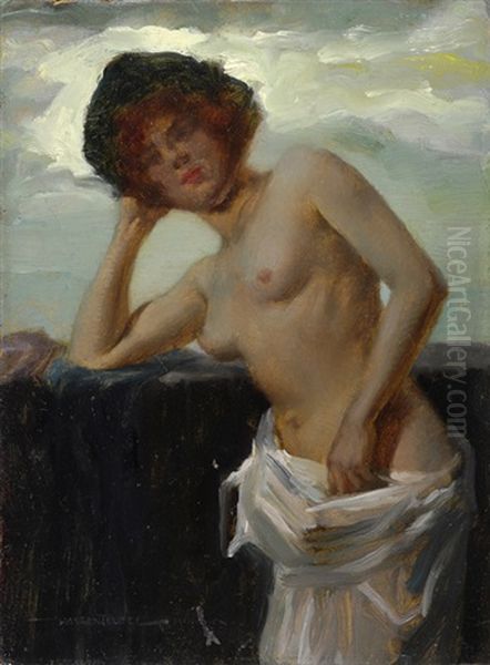 Frauenakt Oil Painting by Hans Hassenteufel