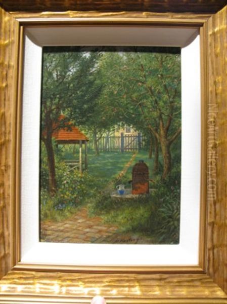 The Garden Well Oil Painting by Matthew Hastings