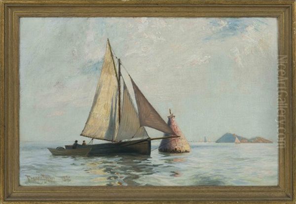 Boats Off Egg Rock Oil Painting by George M. Hathaway