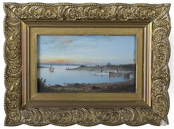 Trefethen's Landing, Casco Bay, Maine Oil Painting by George M. Hathaway