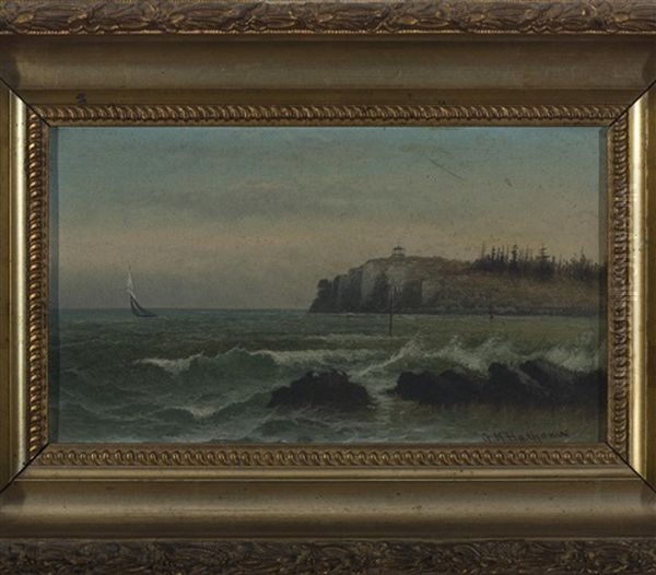 Sailing Off Owls Head, Maine Oil Painting by George M. Hathaway