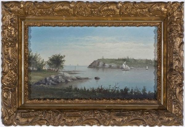 View Of Cushing Oil Painting by George M. Hathaway