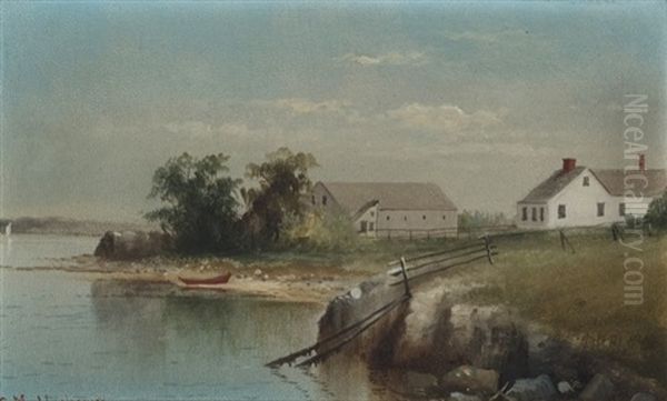 Stowe Homestead Oil Painting by George M. Hathaway