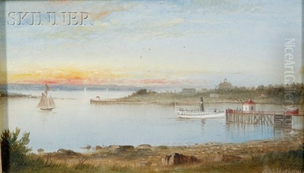 Whitehead-cushing's Island, Near Portland, Me. (4 Works) Oil Painting by George M. Hathaway