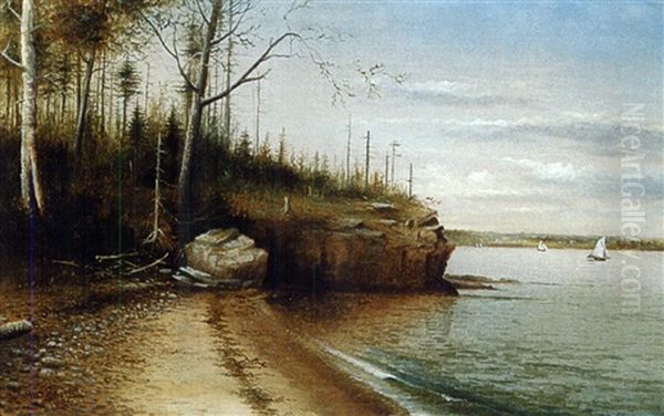 Casco Bay Oil Painting by George M. Hathaway