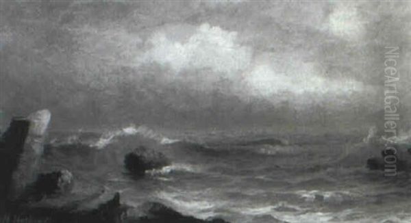 Surf Oil Painting by George M. Hathaway