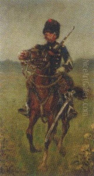 A Sergeant Of The 3rd Hussars Oil Painting by Arie Van Hattem