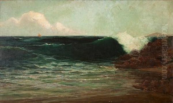 Breaking Wave Oil Painting by Vassilios Hatzis