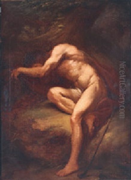 Sleeping Shepherd Oil Painting by Joseph Hauber